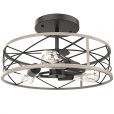 Φωτιστικό Οροφής 3xE27 230V Μαύρο Ματ 955EMMA3C/BL